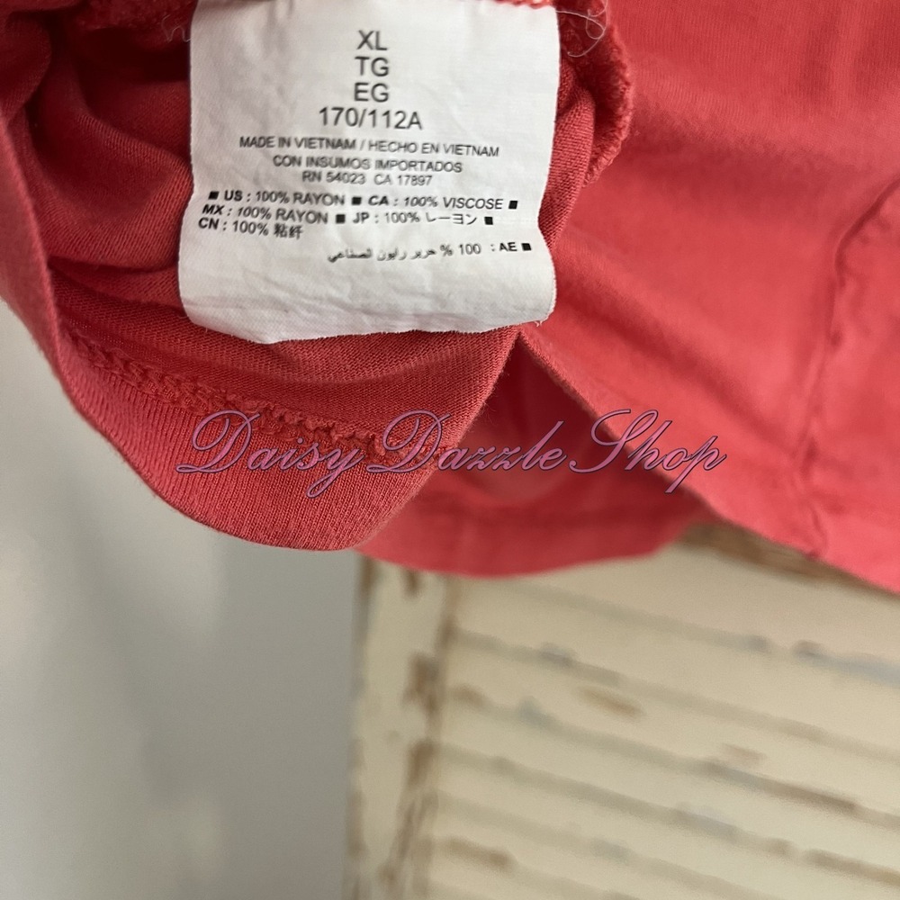 Old Navy Size XL Orange Deep V-Neck Cap Sleeve Blouse 🧡 - Picture 5 of 8